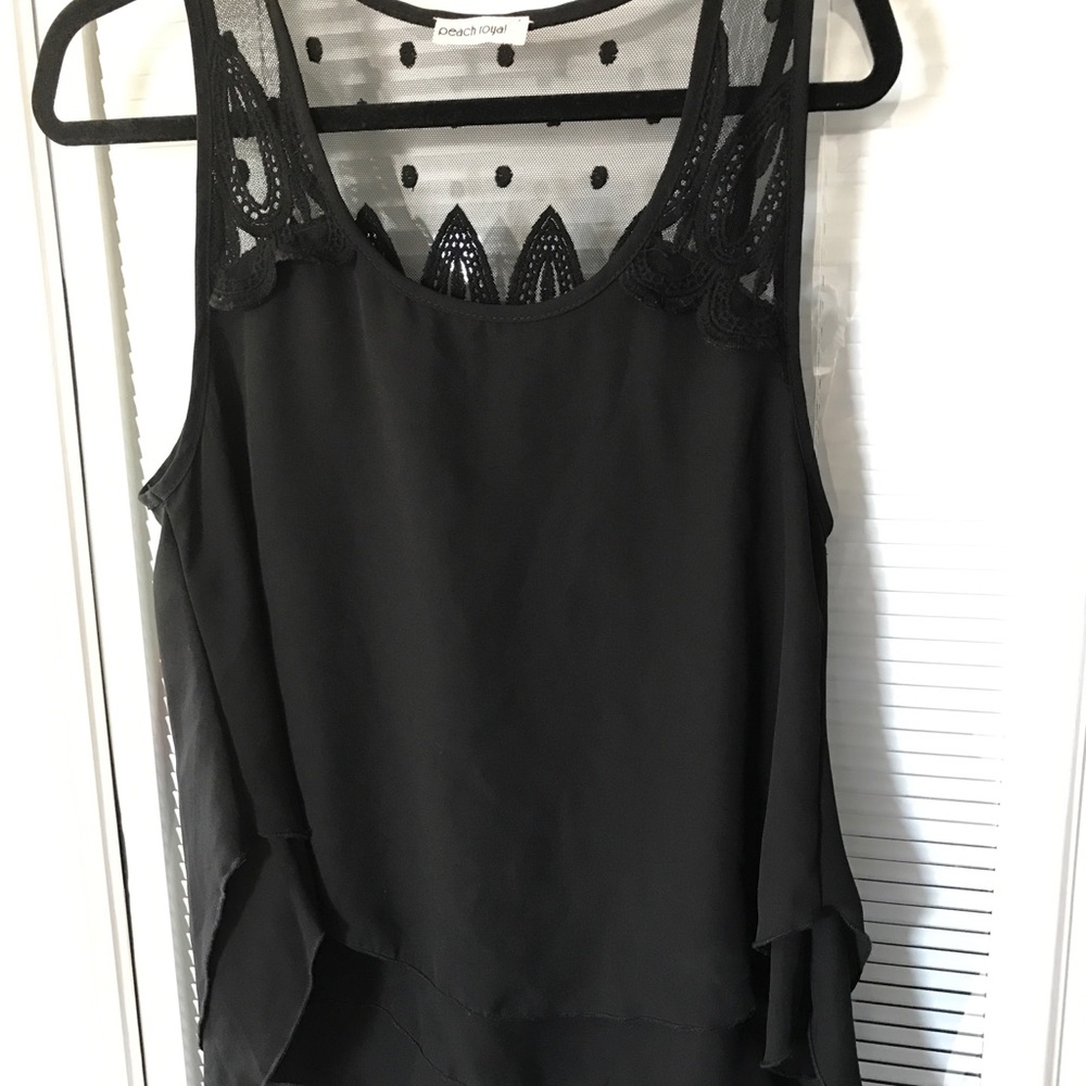 Float black tunic tank top